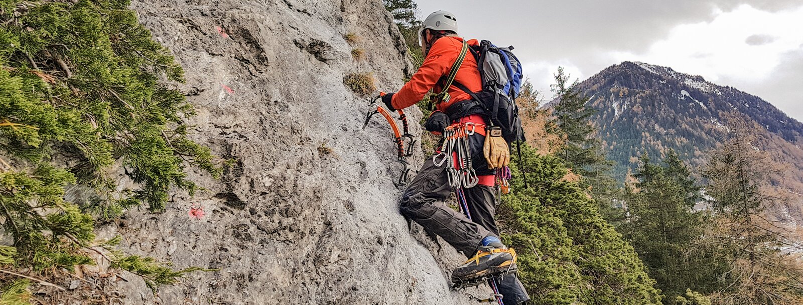 Drytooling an der Stafflacher Wand | © TVB Wipptal / Thomas Senfter