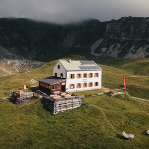 Pohled na Padasterjochhaus z ptačí perspektivy | © TVB Wipptal | Johannes Bitter